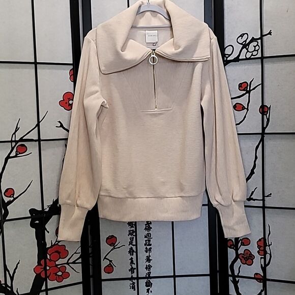 Varley Nwt Cream Vine Half Zip Sweater - Picture 2 of 14